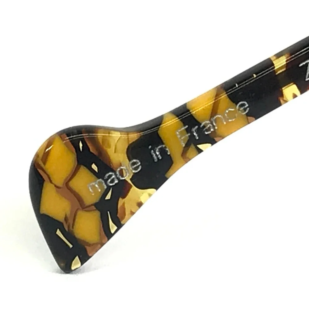 BOZ Eyeglasses Frames ZIGGY 9955 Brown Marble Matte Gold Argyle Arms 53-15-137